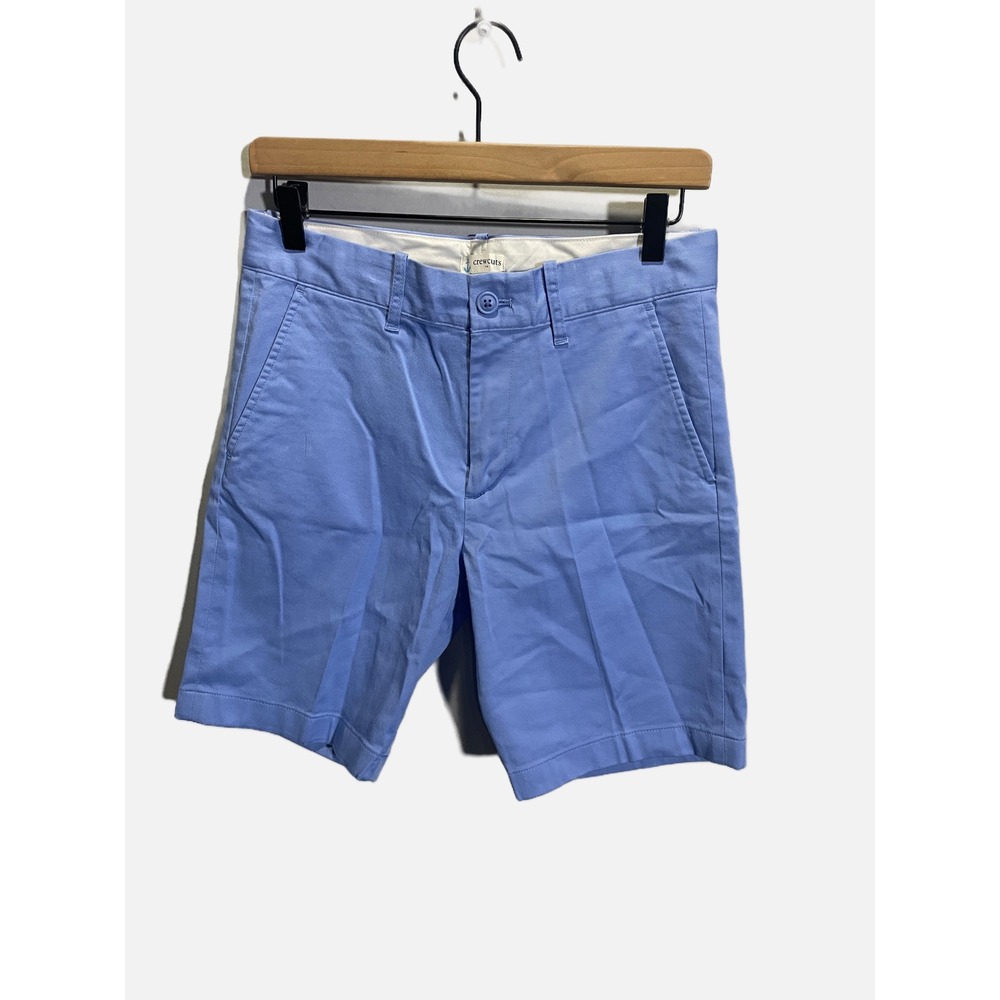 Crewcuts Chino Shorts Boys Size 16 Light Blue Cotton Twill Classic Preppy Casual